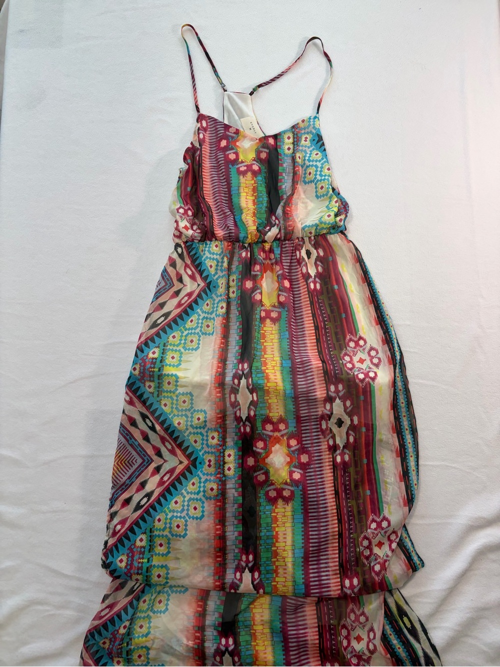 Women’s Multicolor Printed Sundress - Strappy Summer Dress